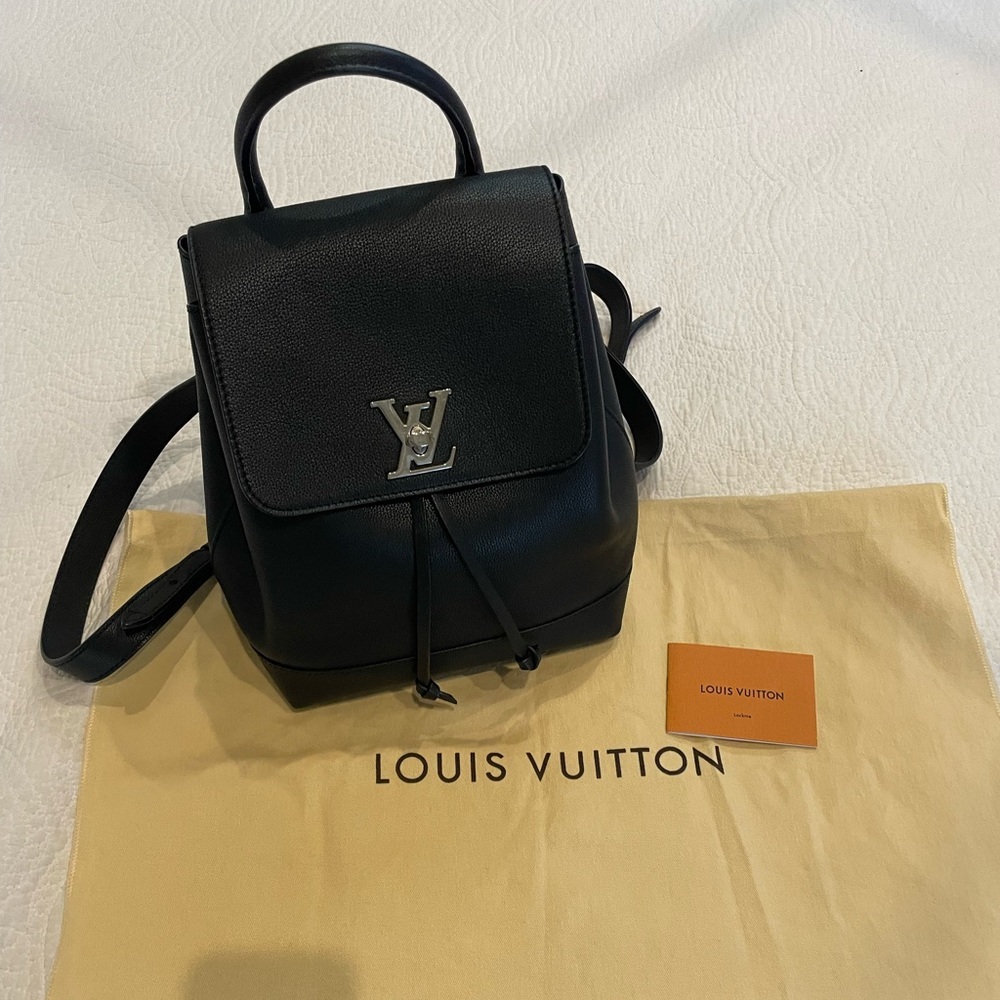 Authentic Louis Vuitton Lockme Backpack Black